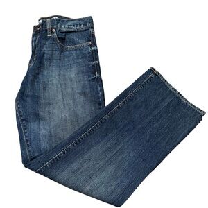 Old Navy Loose Fit Straight Leg Denim Jeans Men's Size 34W L34 Dark Wash Blue